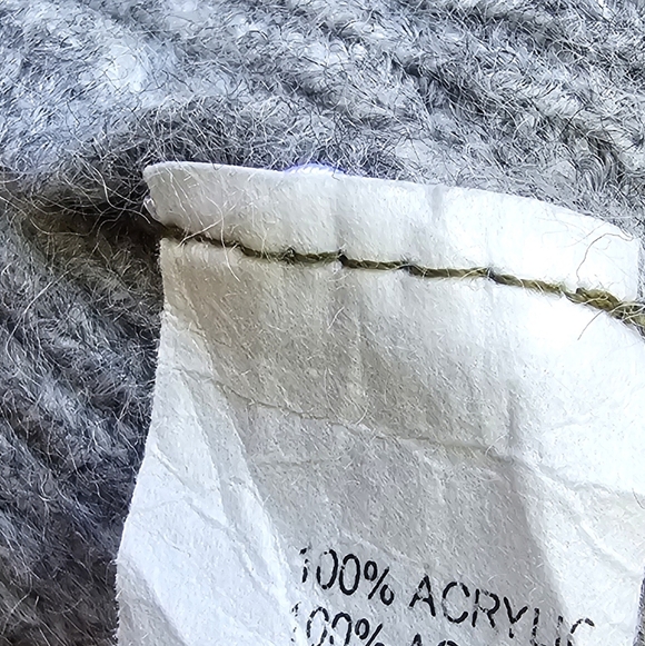 Three Bird Nest Long Cardigan Olive, Gray, Cream Striped Women's Cardigan L/XL - Picture 3 of 5